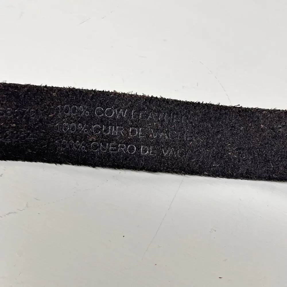 Urban Outfitters Womens Black Leather Biker Belt Size Large